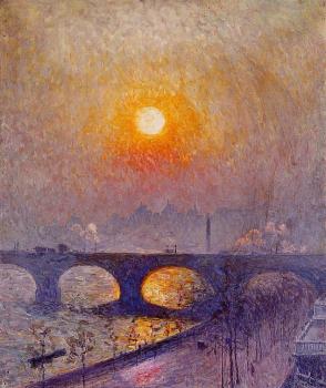 埃米爾 尅勞斯 Sunset over Waterloo Bridge 埃米爾 尅勞斯 Sunset over Waterloo Bridge